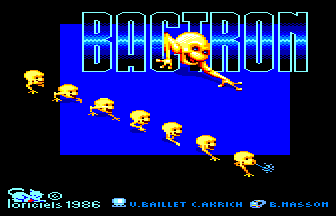 Écran-titre Bactron avec bactéries