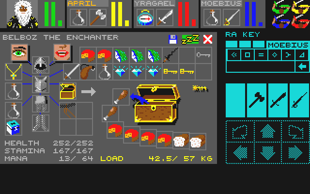 Viewing the contents of a chest