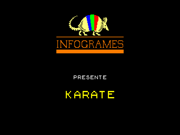 Écran-titre Infogrames présente Karaté