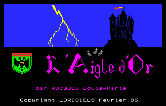 Écran-titre château et éclairs