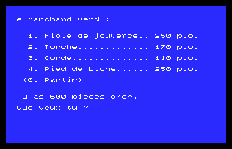 Boutique du marchand et objets