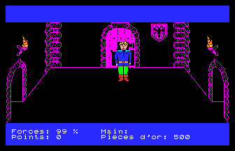 Salle du trône avec personnage
