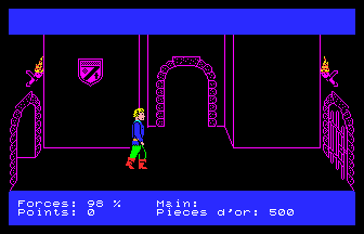 Couloir du château avec blason