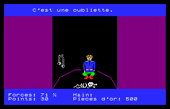 Personnage tombé dans une oubliette