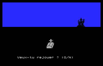 Écran de fin avec tombe