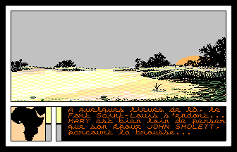 Mary parcourant la brousse