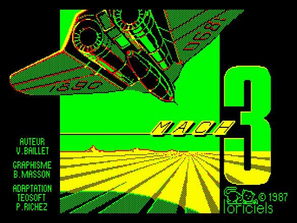 Écran-titre Mach 3 en version verte