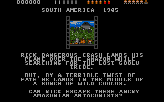 Rick dangerous crashes his plane in sout