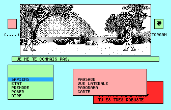 Rencontre d'un personnage en forêt
