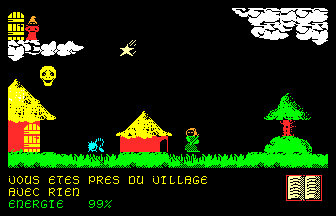 Sorcier près d'un village
