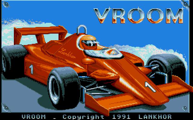 Écran-titre Vroom avec F1 rouge