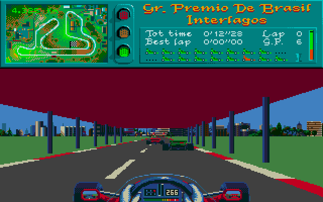 Course sous le pont à Interlagos